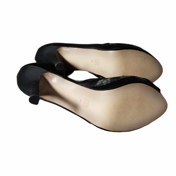 Caparros size 9B Black Peep Toe Pumps NO BOX - Picture 6 of 8